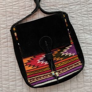 Malky Wool and Leather Aztec crossbody (Ecuador)